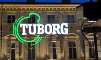 Tuborg logo projection