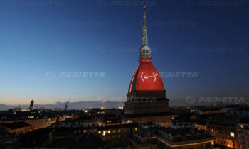 Nike logo projection - Mole Turin