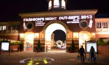Serravalle Outlet Village Fashion Night scenographic projections for advertising