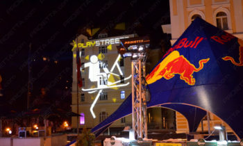 Red Bull Play Street projections for advertising